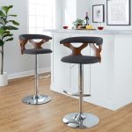 Gardenia Charcoal Swivel Adjustable Mid-Century Modern Barstool (Set of 2) 17 Gardenia Charcoal Swivel Adjustable Mid-Century Modern Barstool (Set of 2)
