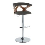 Gardenia Charcoal Swivel Adjustable Mid-Century Modern Barstool (Set of 2) 19 Gardenia Charcoal Swivel Adjustable Mid-Century Modern Barstool (Set of 2)