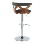 Gardenia Charcoal Swivel Adjustable Mid-Century Modern Barstool (Set of 2) 21 Gardenia Charcoal Swivel Adjustable Mid-Century Modern Barstool (Set of 2)