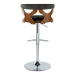 Gardenia Charcoal Swivel Adjustable Mid-Century Modern Barstool (Set of 2) 22 Gardenia Charcoal Swivel Adjustable Mid-Century Modern Barstool (Set of 2)