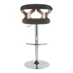 Gardenia Charcoal Swivel Adjustable Mid-Century Modern Barstool (Set of 2) 23 Gardenia Charcoal Swivel Adjustable Mid-Century Modern Barstool (Set of 2)