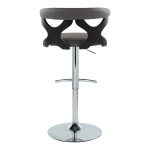 Gardenia Contemporary Adjustable Swivel Barstool in Grey and Chrome (Set of 2) (Set of 2) 20 Gardenia Contemporary Adjustable Swivel Barstool in Grey and Chrome (Set of 2) (Set of 2)