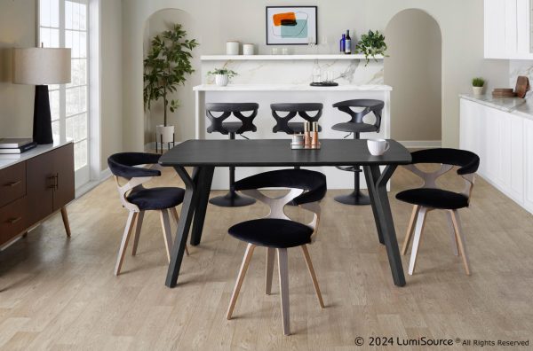 Gardenia Contemporary Adjustable Swivel Barstools in Grey Faux Leather Set of 2 Set of 2 4