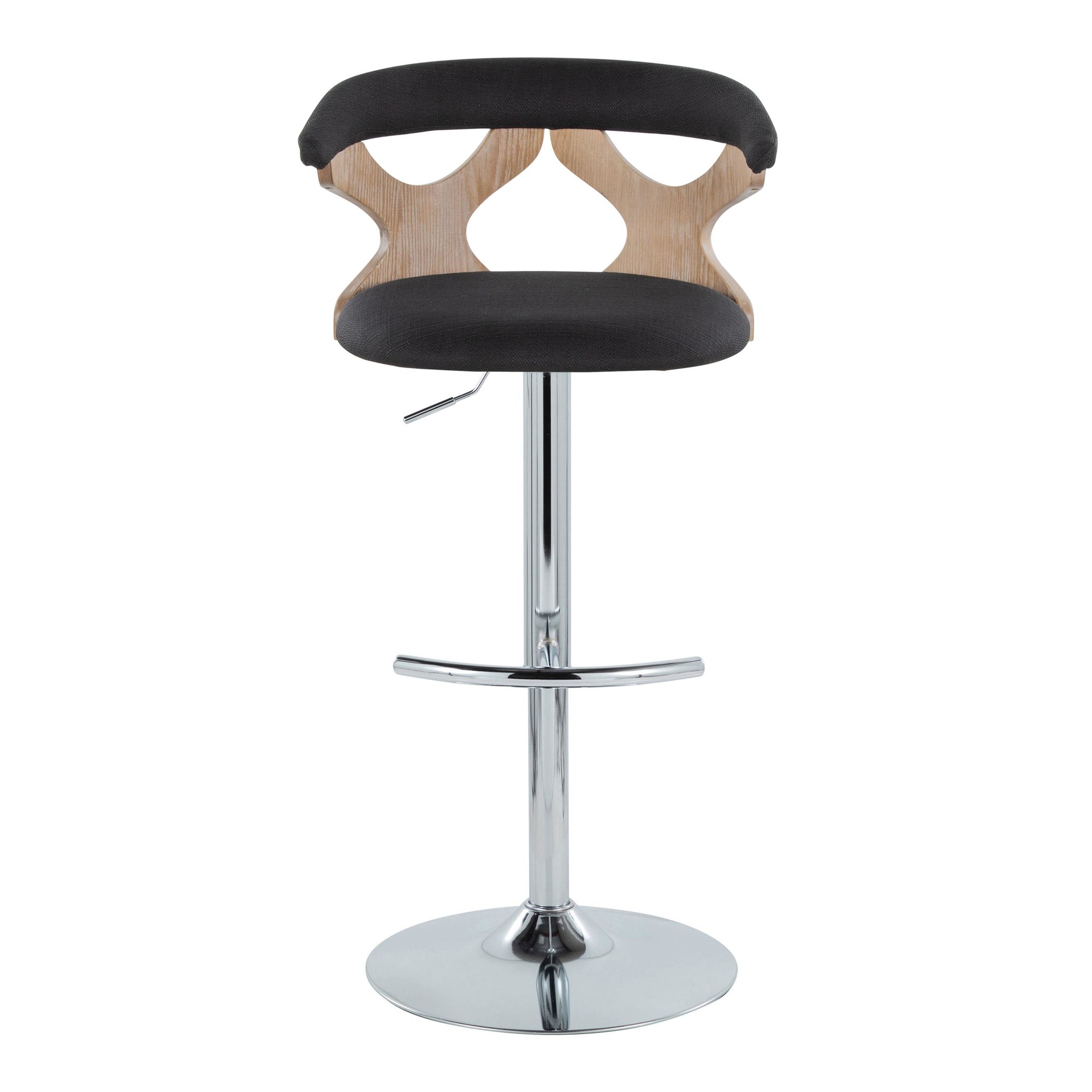 Gardenia Contemporary Charcoal Swivel Adjustable Barstools (Set of 2) 9 Gardenia Contemporary Charcoal Swivel Adjustable Barstools (Set of 2) - Image 9