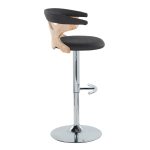 Gardenia Contemporary Charcoal Swivel Adjustable Barstools (Set of 2) 23 Gardenia Contemporary Charcoal Swivel Adjustable Barstools (Set of 2)