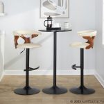 Gardenia Contemporary Cream Faux Leather Adjustable Swivel Barstool (Set of 2) 14 Gardenia Contemporary Cream Faux Leather Adjustable Swivel Barstool (Set of 2)
