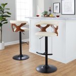 Gardenia Contemporary Cream Faux Leather Adjustable Swivel Barstool (Set of 2) 15 Gardenia Contemporary Cream Faux Leather Adjustable Swivel Barstool (Set of 2)