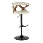 Gardenia Contemporary Cream Faux Leather Adjustable Swivel Barstool (Set of 2) 18 Gardenia Contemporary Cream Faux Leather Adjustable Swivel Barstool (Set of 2)
