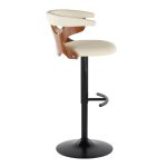 Gardenia Contemporary Cream Faux Leather Adjustable Swivel Barstool (Set of 2) 19 Gardenia Contemporary Cream Faux Leather Adjustable Swivel Barstool (Set of 2)