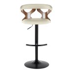 Gardenia Contemporary Cream Faux Leather Adjustable Swivel Barstool (Set of 2) 22 Gardenia Contemporary Cream Faux Leather Adjustable Swivel Barstool (Set of 2)