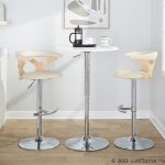 Gardenia Cream Faux Leather Contemporary Swivel Barstools (Set of 2) 15 Gardenia Cream Faux Leather Contemporary Swivel Barstools (Set of 2)