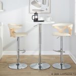 Gardenia Cream Faux Leather Contemporary Swivel Barstools (Set of 2) 14 Gardenia Cream Faux Leather Contemporary Swivel Barstools (Set of 2)
