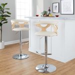 Gardenia Cream Faux Leather Contemporary Swivel Barstools (Set of 2) 16 Gardenia Cream Faux Leather Contemporary Swivel Barstools (Set of 2)