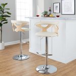 Gardenia Cream Faux Leather Contemporary Swivel Barstools (Set of 2) 17 Gardenia Cream Faux Leather Contemporary Swivel Barstools (Set of 2)