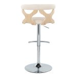 Gardenia Cream Faux Leather Contemporary Swivel Barstools (Set of 2) 22 Gardenia Cream Faux Leather Contemporary Swivel Barstools (Set of 2)