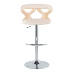 Gardenia Cream Faux Leather Contemporary Swivel Barstools (Set of 2) 23 Gardenia Cream Faux Leather Contemporary Swivel Barstools (Set of 2)
