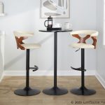 Gardenia Cream Faux Leather Mid-Century Modern Swivel Barstool (Set of 2) 14 Gardenia Cream Faux Leather Mid-Century Modern Swivel Barstool (Set of 2)