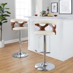 Gardenia Cream Faux Leather Mid-Century Modern Swivel Barstool (Set of 2) 16 Gardenia Cream Faux Leather Mid-Century Modern Swivel Barstool (Set of 2)