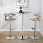 Gardenia Light Grey Fabric Swivel Contemporary Barstools (Set of 2) 15 Gardenia Light Grey Fabric Swivel Contemporary Barstools (Set of 2)