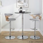Gardenia Light Grey Fabric Swivel Contemporary Barstools (Set of 2) 14 Gardenia Light Grey Fabric Swivel Contemporary Barstools (Set of 2)
