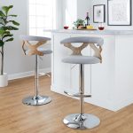 Gardenia Light Grey Fabric Swivel Contemporary Barstools (Set of 2) 16 Gardenia Light Grey Fabric Swivel Contemporary Barstools (Set of 2)