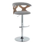 Gardenia Light Grey Fabric Swivel Contemporary Barstools (Set of 2) 19 Gardenia Light Grey Fabric Swivel Contemporary Barstools (Set of 2)