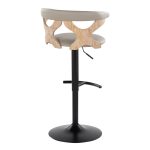 Gardenia Light Grey Faux Leather Adjustable Swivel Barstool (Set of 2) 29 Gardenia Light Grey Faux Leather Adjustable Swivel Barstool (Set of 2)