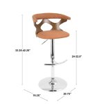Gardenia Light Grey Faux Leather Adjustable Swivel Barstool (Set of 2) 33 Gardenia Light Grey Faux Leather Adjustable Swivel Barstool (Set of 2)