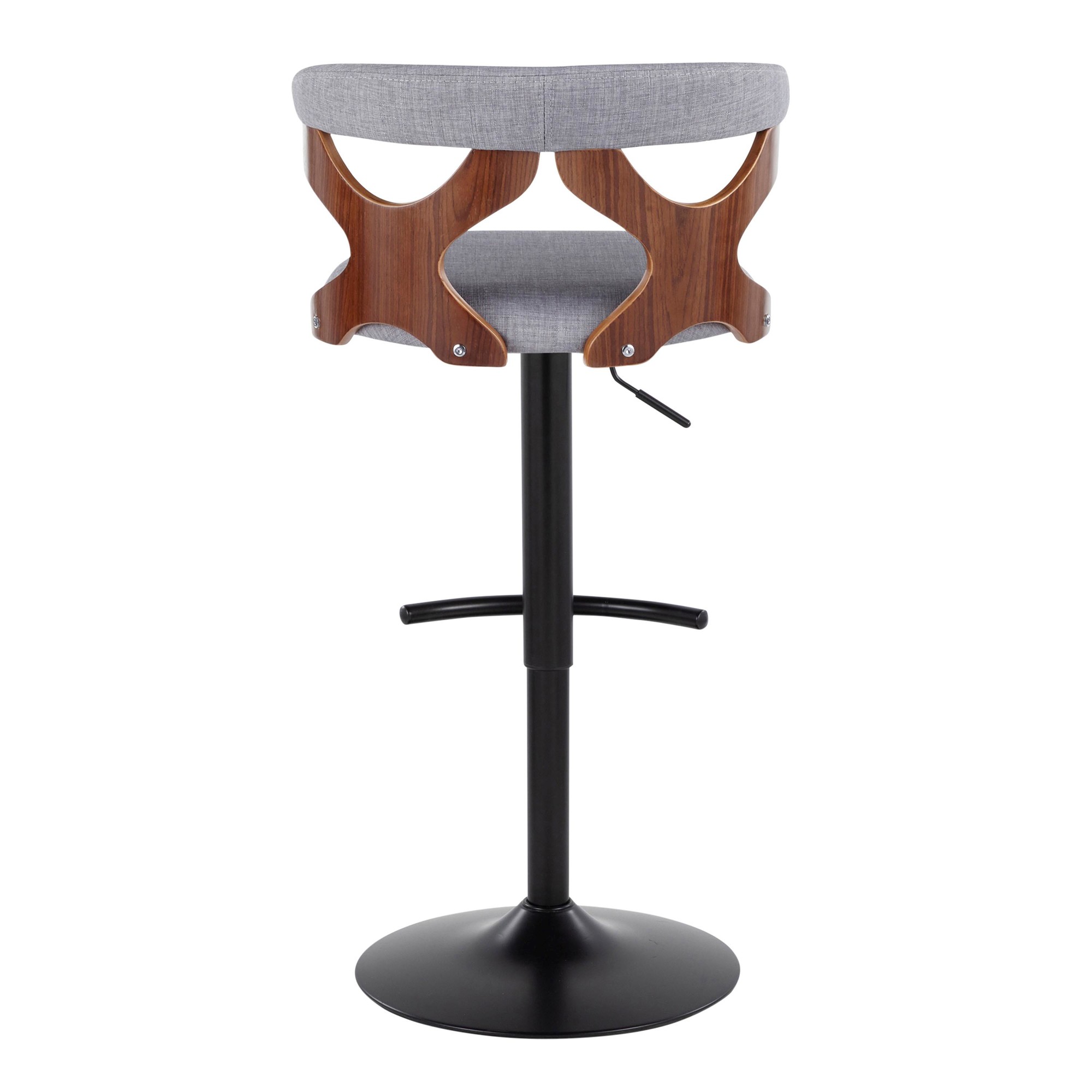 Gardenia Light Grey Swivel Adjustable Contemporary Barstools (Set of 2) 9 Gardenia Light Grey Swivel Adjustable Contemporary Barstools (Set of 2) - Image 9