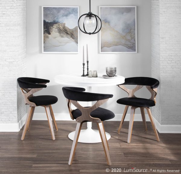 Gardenia Light Grey Swivel Cutout Mid Century Modern Accent Chair 3