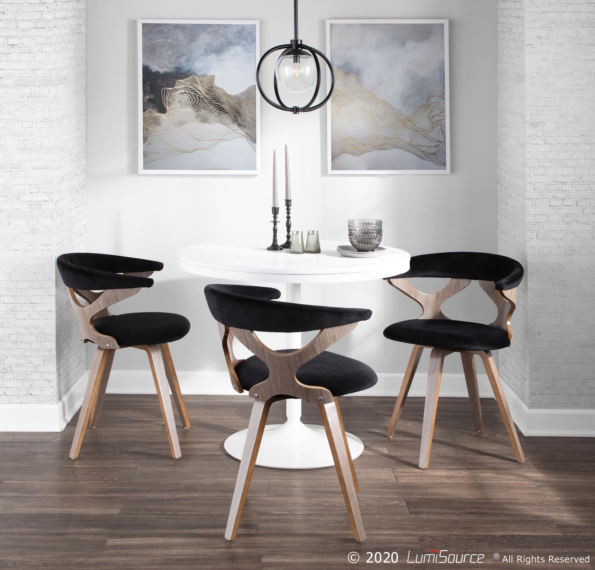 Gardenia Light Grey Swivel Cutout Mid-Century Modern Accent Chair 3 Gardenia Light Grey Swivel Cutout Mid-Century Modern Accent Chair - Image 3