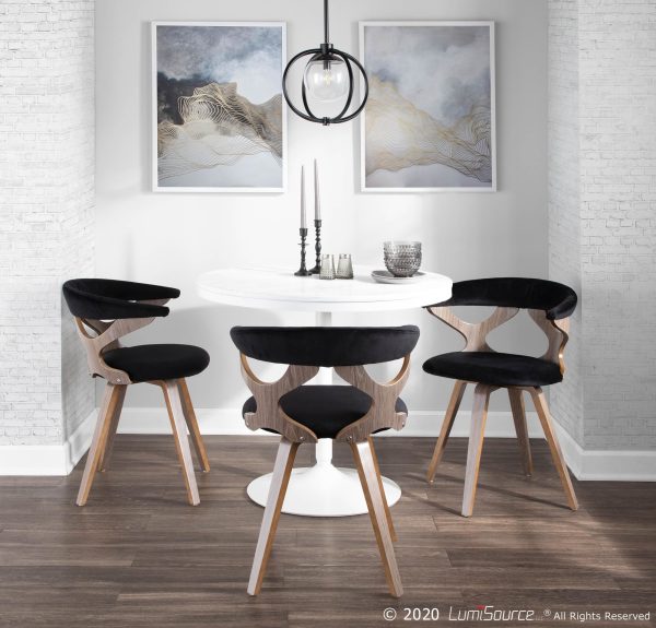 Gardenia Light Grey Swivel Cutout Mid Century Modern Accent Chair 4