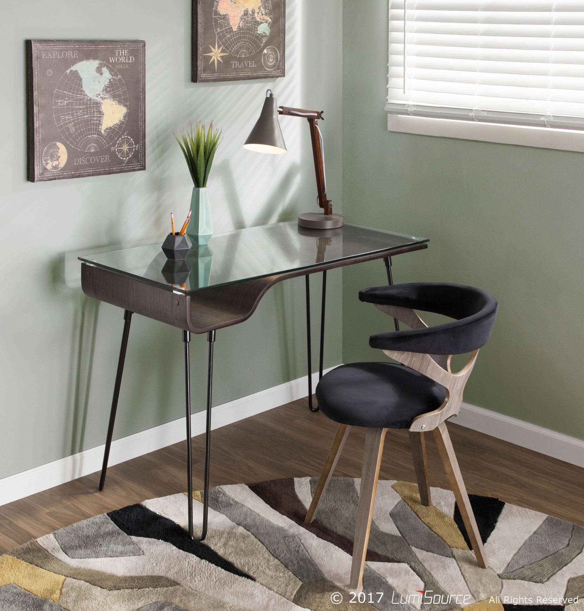 Gardenia Light Grey Swivel Cutout Mid-Century Modern Accent Chair 5 Gardenia Light Grey Swivel Cutout Mid-Century Modern Accent Chair - Image 5