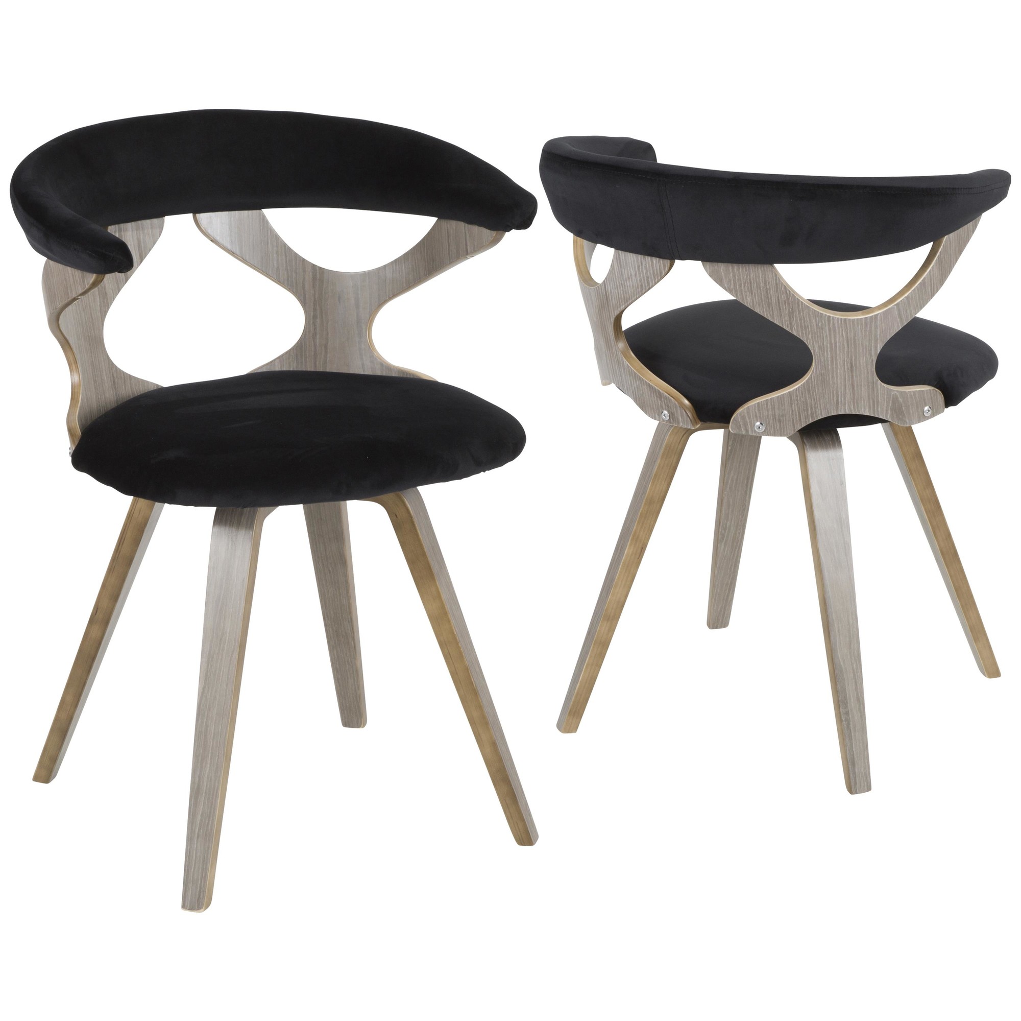 Gardenia Light Grey Swivel Cutout Mid-Century Modern Accent Chair 8 Gardenia Light Grey Swivel Cutout Mid-Century Modern Accent Chair - Image 8