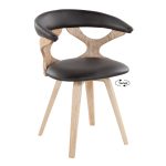 Gardenia Mid-Century Modern Brown Faux Leather Swivel Accent Chair