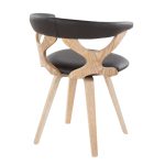Gardenia Mid-Century Modern Brown Faux Leather Swivel Accent Chair