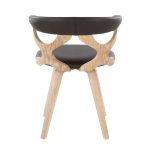 Gardenia Mid-Century Modern Brown Faux Leather Swivel Accent Chair