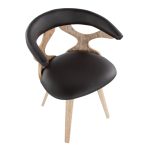 Gardenia Mid-Century Modern Brown Faux Leather Swivel Accent Chair