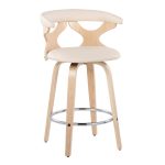 Gardenia Mid-Century Modern Cream Swivel Counter Stools (Set of 2) 11 Gardenia Mid-Century Modern Cream Swivel Counter Stools (Set of 2)