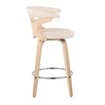 Gardenia Mid-Century Modern Cream Swivel Counter Stools (Set of 2) 12 Gardenia Mid-Century Modern Cream Swivel Counter Stools (Set of 2)
