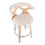 Gardenia Mid-Century Modern Cream Swivel Counter Stools (Set of 2) 16 Gardenia Mid-Century Modern Cream Swivel Counter Stools (Set of 2)