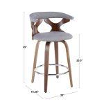 Gardenia Mid-Century Modern Cream Swivel Counter Stools (Set of 2) 17 Gardenia Mid-Century Modern Cream Swivel Counter Stools (Set of 2)