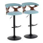 Gardenia Teal Swivel Adjustable Contemporary Barstools (Set of 2) 17 Gardenia Teal Swivel Adjustable Contemporary Barstools (Set of 2)