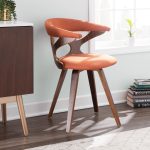 Gardenia Walnut Orange Mid-Century Modern Swivel Accent Chair 12 Gardenia Walnut Orange Mid-Century Modern Swivel Accent Chair