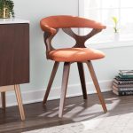 Gardenia Walnut Orange Mid-Century Modern Swivel Accent Chair 11 Gardenia Walnut Orange Mid-Century Modern Swivel Accent Chair