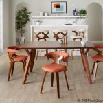 Gardenia Walnut Orange Mid-Century Modern Swivel Accent Chair 13 Gardenia Walnut Orange Mid-Century Modern Swivel Accent Chair