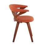 Gardenia Walnut Orange Mid-Century Modern Swivel Accent Chair 15 Gardenia Walnut Orange Mid-Century Modern Swivel Accent Chair