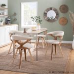 Gardenia Zebra Wood Cream Fabric 29-Inch Swivel Accent Chair