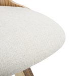 Gardenia Zebra Wood Cream Fabric 29-Inch Swivel Accent Chair