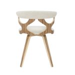 Gardenia Zebra Wood Cream Fabric 29-Inch Swivel Accent Chair